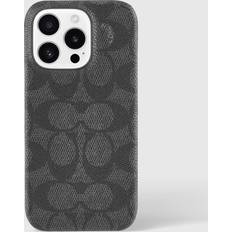 Slim Wrap Signature Canvas Charcoal iPhone 16 Pro