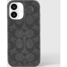 Slim Wrap Signature Canvas Charcoal iPhone 16