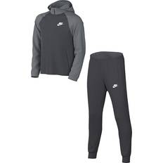 Nike Older Kid's Sportswear Tracksuit - Smoke Grey/Anthracite/White