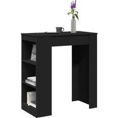 Black Bar Tables with Racks Black 95 x 47 x 103.5 cm Bar Table