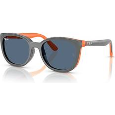 Ray-Ban RB1631 Clip-On Kids Bio-Based Mörkgrå Gummiorange