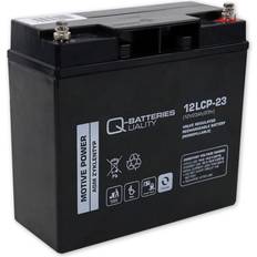 Q-Batteries 12LCP-23 12V 23Ah deep cycle AGM Forbrugsbatteri M5 terminal
