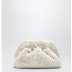 THEMOIRè Medium Tia Clutch White In Faux Fur