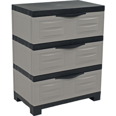 Cabinets Sunnydaze Decor Heavy-Duty 3-Drawer - Gray Storage Cabinet