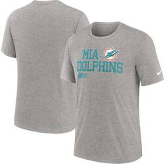 Miami Dolphins T-shirts Nike Miami Dolphins Overlap Lockup Tri-Blend T-Shirt