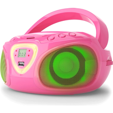 Auna Tragbarer Radio Mit CD Player & Mit USB 29 x 26 x 17 cm - Rosa