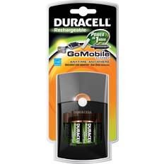 Duracell Chargers Batteries & Chargers Duracell Go Mobile Charger/Rechargeable/Includes Car Adaptor & 2 AA/ 2 AAA Precharged, Rechargeable Batteries