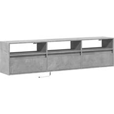 Gris Meubles TV vidaXL 3307943 Concrete Grey Meuble TV 180x45cm