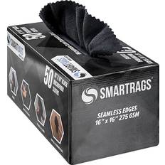 Black Cloths SmartRags Disposable Microfiber Towels 45 Gram 275 GSM 16" x 16" 50 Towels Per Box - Black