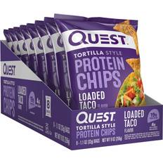 Quest Nutrition Quest Protein Chips, Loaded Taco, 1.1 Oz, Pack Of 8 Bags