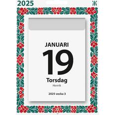 Adlibris Kalender Väggplån Dagblock 2025 Lingon Almanacksförlaget