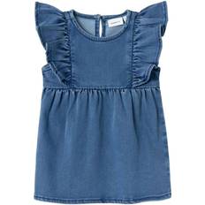 Recycled Materials Dresses Children's Clothing Name It Lotus Dress - Medium Blue Denim (13230836)