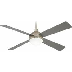 Minka Aire F623L-BS/BN Orb Brushed Steel 54" LED Fan with Remote Control Ceiling Flush Light