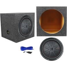 Kicker 48CWR124 Compr12 1000 Watt 12" Car Subwoofer+Sealed Sub Box Enclosure