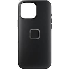 Peak Design Mobiletuier Peak Design iPhone 16 Pro Max Læder Cover m. SlimLink Beslag MagSafe Kompatibel Sort
