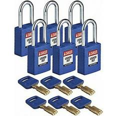 Security Brady NYL-BLU-38ST-KA6PK 1.5" SafeKey Keyed Alike