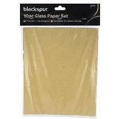Power Tool Accessories Blackspur 10/pk grit sanding sheets sand glass paper wood polishing 230 x 280mm