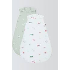 Multicoloured Sleeping Bags John Lewis Little Farm Baby Sleeping Bag, 2.5 Tog, Pack of 2, Multi