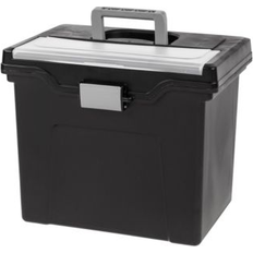 Desktop Organizers IRIS USA Plastic Office Storage File Box, Black