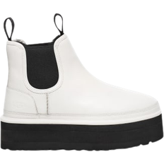 Women - Wool Chelsea Boots UGG Neumel Platform Chelsea - Pebbled White