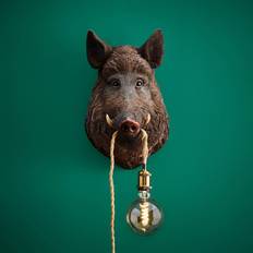 WERNS Wild Boar Pig Willy Brown Wall light