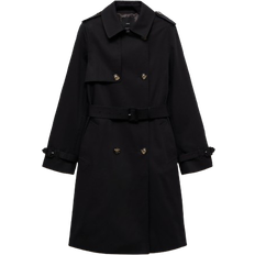 Coton - Femme Manteaux Mango Classic Trench Coat with Belt - Black