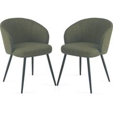 B&Q Kitchen Chairs B&Q Modern Green Upholstered Dining 2pcs Kitchen Chair