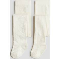 Pantyhoses Children's Clothing on sale H&M Girls White 2-pack fine-knit tights 8-10Y