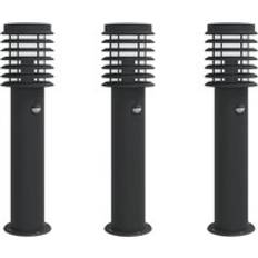 vidaXL Udendørs Standerlamper 60 cm Rustfrit Stål Sort Gulvlampe