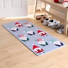 Grey - Indoor Carpet Entrance Mats OHS Christmas Gonk Printed Grey 50 x 120cm