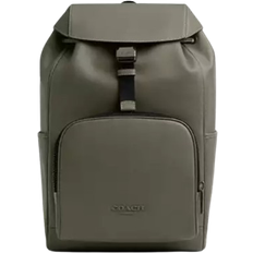 Coach Racer Backpack In Smooth Leather - Gunmetal/Military Green