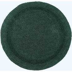 Rubber Non-Slip Bath Mats Homescapes Luxury Reversible Round Bath Mat - Moss Green
