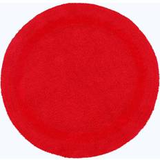 Red Bathtub & Shower Accessories Homescapes Luxury Reversible Round Bath Mat
