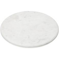 EHC White Marble Round Cheese 30 cm - One Size Chopping Board