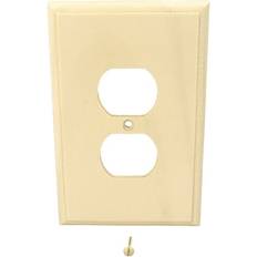 Beige Electrical Outlets Leviton oversize whitewash wood wallplate receptacle outlet cover 89203-wwp Beige