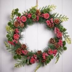 Dibor Giant Country Hedgerow Xmas Door Winter Autumn Wreath 50 cm - One Size Decoration