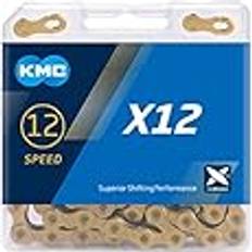 KMC Erwachsene Ti-N X12 12-Fach Kette 1/2" x 11/128 126 Glieder Gold