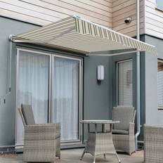 Multicoloured Patio Awnings Half Cassette Patio Awning 3.0 m x 2.5 m - Multi