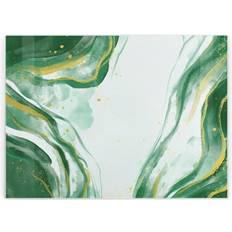 Green Chopping Boards Purely Home Green & Gold Marble Glass - Rectangular - Size Chopping Board