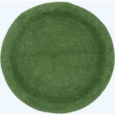 Rubber Non-Slip Bath Mats Homescapes Luxury Reversible Round Bath Mat - Bottle Green