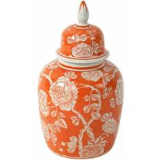 With Lid Vases WERNS Jardin Orange/White Vase 33cm