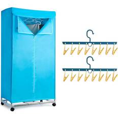 Vivo Electric Clothes Dryer 2-Tier Foldable Heated Drying Laundry Airer Rack Cover One Size