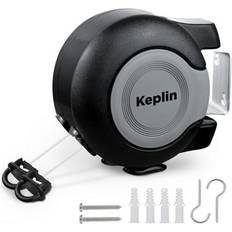 Keplin Retractable Washing Line 30M Outdoor Clothesline, Wall Mountable And Heavy Duty Laundry Airer 30 Metres One Size