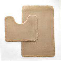 Fluffy Bliss 2 Piece Bath Mat Set