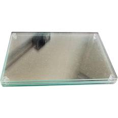 Transparent Chopping Boards 2 x Glass Worktop Saver Kitchen - Clear - Green Chopping Board