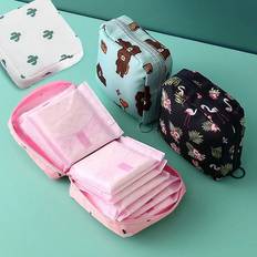 Shein SHEIN 1PC Portable Sanitary Napkin Storage Bag, Zipper Oxford Cloth Menstrual Pad Bag, Stylish And Practical Multi-Function Travel Storage Bag - Perfect For Toiletries, Sanitary Napkins, Lipstick Bag, Coin Purse, Portable Storage Bag,Travel Wash Bag For Girls Women Ladies,And Makeup For Teen Girls Women Ladies,Back To School,Office & School Supplies Christmas For Holiday Gift Giving,Boho Vibes