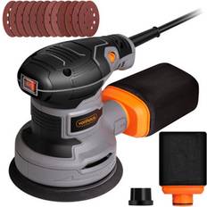 Random Orbital Sanders VonHaus Random Orbit Sander Variable Speed Up To 14000Rpm With 12 Sanding Pads