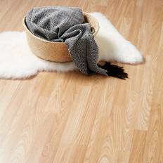 COLOURS 3-Strip Wood Planks Oak Effect Laminate Flooring, Pack Of 12, 3.003M² Natural One Size