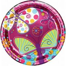 Disposable Plates Creative Party Creative Party Butterfly Party Plates Pack of 8 Multicoloured