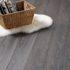 GoodHome Horsham Grey Wood Planks Dark Wood Effect Laminate Flooring, Pack Of 10, 2.058M² One Size